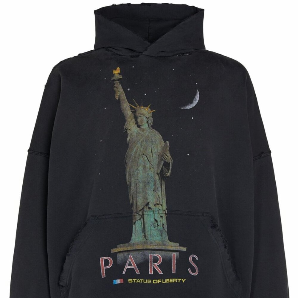 Paris Liberty Hoodie Oversized Balenciaga